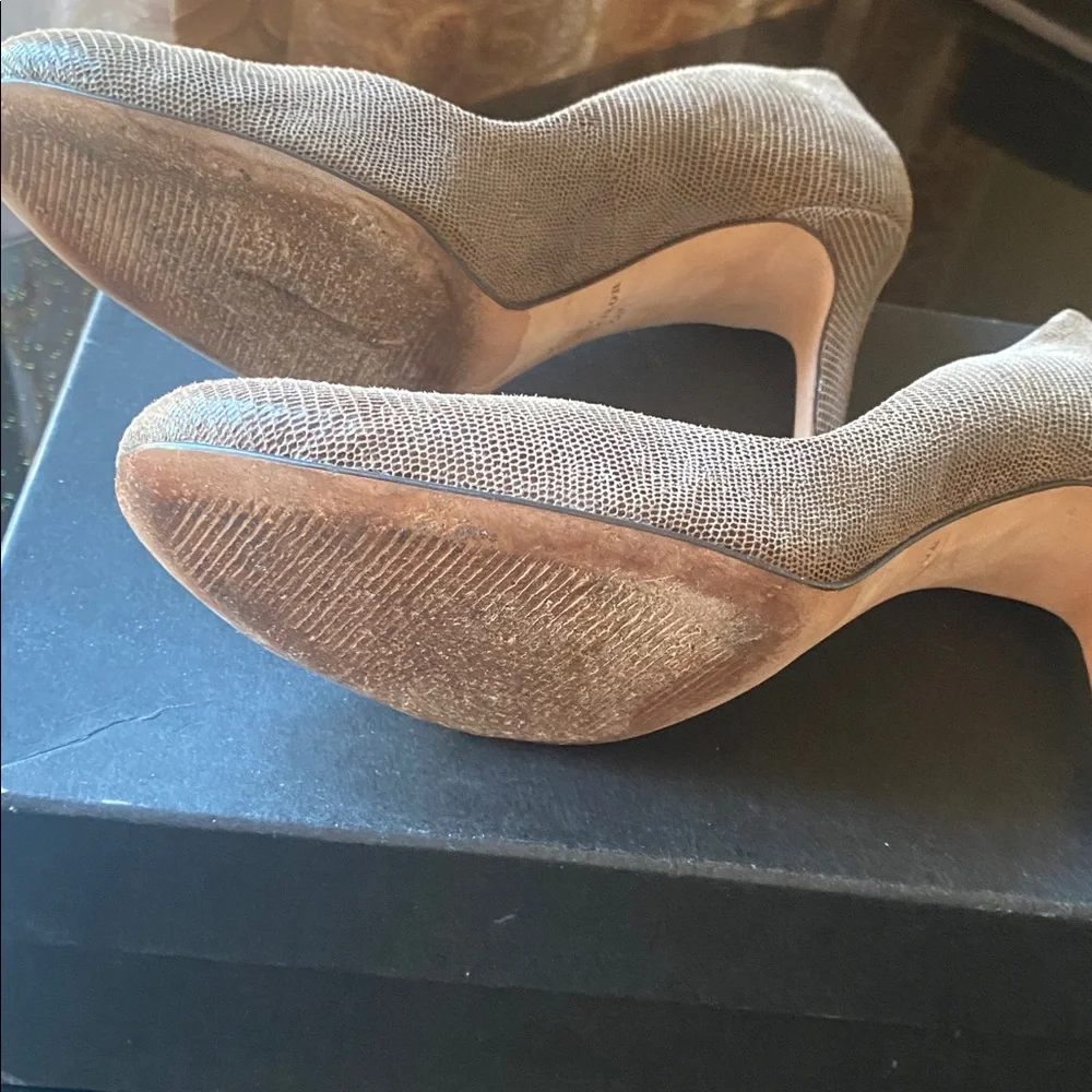 Ann Taylor Textured Tan Heels